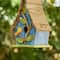 Glitzhome® 12.5" Distressed Wood Birdhouse with Leaves